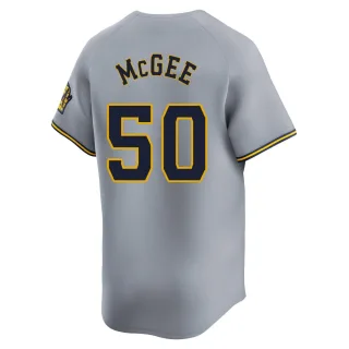 Limited Men's Easton McGee Milwaukee Brewers Away Jersey - Gray