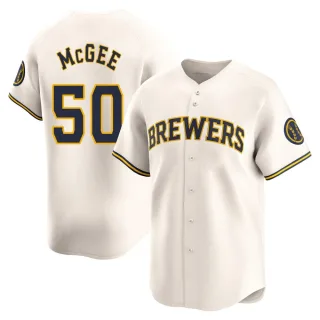 Limited Men's Easton McGee Milwaukee Brewers Home Jersey - Cream