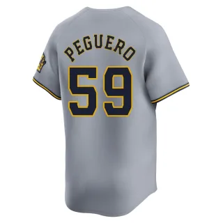 Limited Men's Elvis Peguero Milwaukee Brewers Away Jersey - Gray