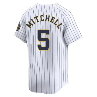 Limited Men's Garrett Mitchell Milwaukee Brewers Alternate Jersey - White