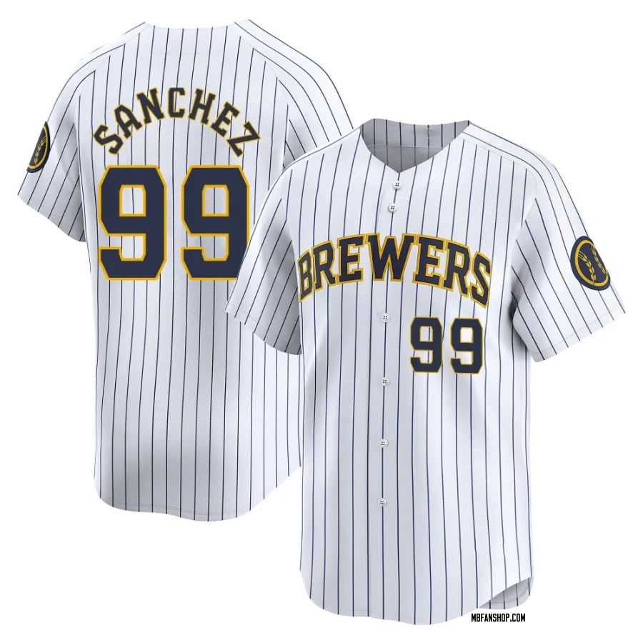 Limited Men's Gary Sanchez Milwaukee Brewers Alternate Jersey - White