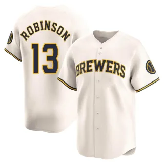 Limited Men's Glenn Robinson Milwaukee Brewers Home Jersey - Cream