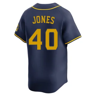Limited Men's Greg Jones Milwaukee Brewers Alternate Jersey - Navy