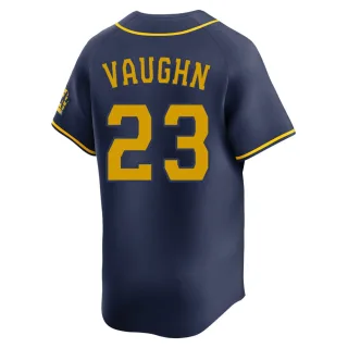 Limited Men's Greg Vaughn Milwaukee Brewers Alternate Jersey - Navy