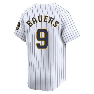 Limited Men's Jake Bauers Milwaukee Brewers Alternate Jersey - White