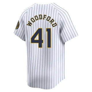 Limited Men's Jake Woodford Milwaukee Brewers Alternate Jersey - White
