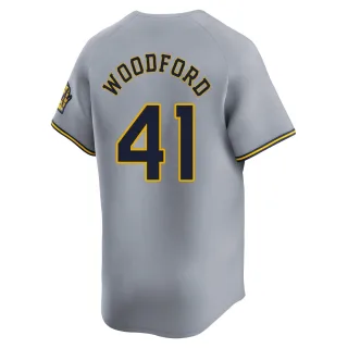 Limited Men's Jake Woodford Milwaukee Brewers Away Jersey - Gray