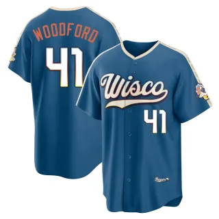 Limited Men's Jake Woodford Milwaukee Brewers Mineral 2026 City Connect Stadium Jersey - Blue