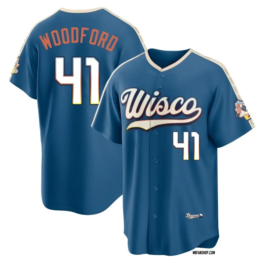 Limited Men's Jake Woodford Milwaukee Brewers Mineral 2026 City Connect Stadium Jersey - Blue
