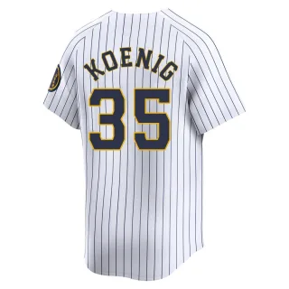 Limited Men's Jared Koenig Milwaukee Brewers Alternate Jersey - White