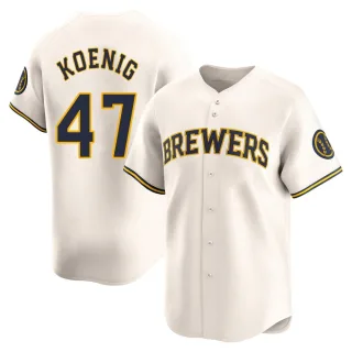Limited Men's Jared Koenig Milwaukee Brewers Home Jersey - Cream
