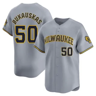 Limited Men's J.B. Bukauskas Milwaukee Brewers Away Jersey - Gray
