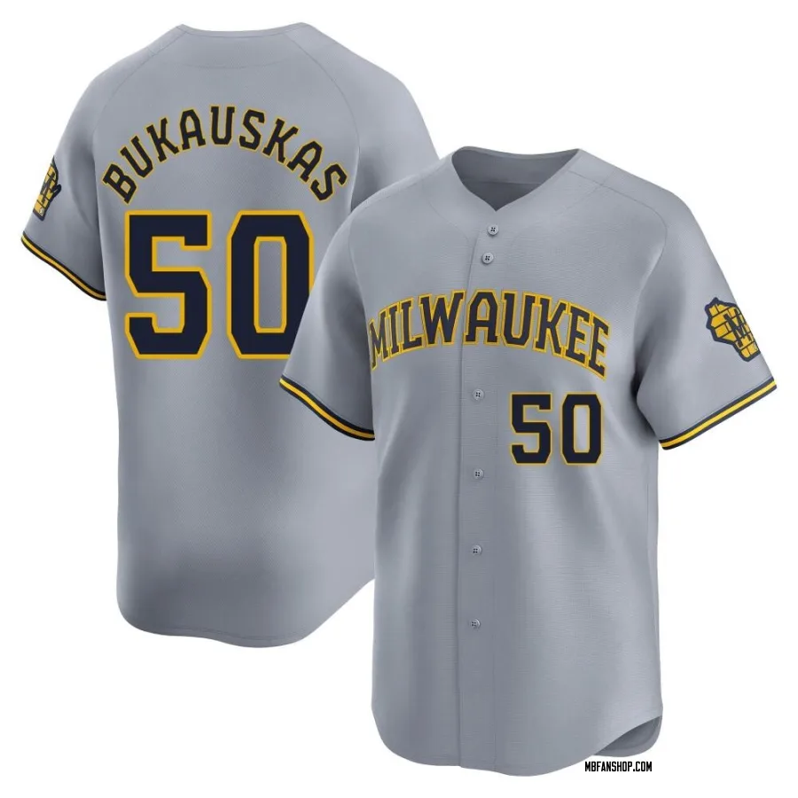 Limited Men's J.B. Bukauskas Milwaukee Brewers Away Jersey - Gray