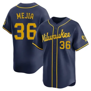 Limited Men's J.C. Mejia Milwaukee Brewers Alternate Jersey - Navy