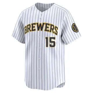 Limited Men's Jeferson Quero Milwaukee Brewers Alternate Jersey - White