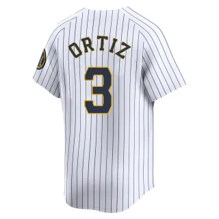Limited Men's Joey Ortiz Milwaukee Brewers Alternate Jersey - White