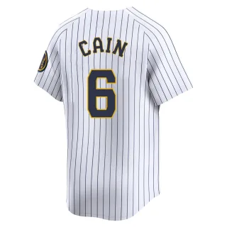Limited Men's Lorenzo Cain Milwaukee Brewers Alternate Jersey - White