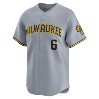 Limited Men's Lorenzo Cain Milwaukee Brewers Away Jersey - Gray