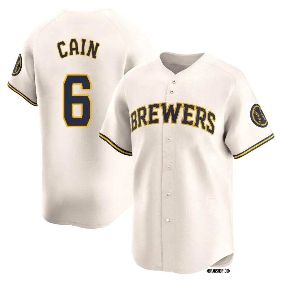 Limited Men's Lorenzo Cain Milwaukee Brewers Home Jersey - Cream