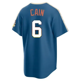 Limited Men's Lorenzo Cain Milwaukee Brewers Mineral 2026 City Connect Stadium Jersey - Blue