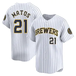 Limited Men's Luis Matos Milwaukee Brewers Alternate Jersey - White
