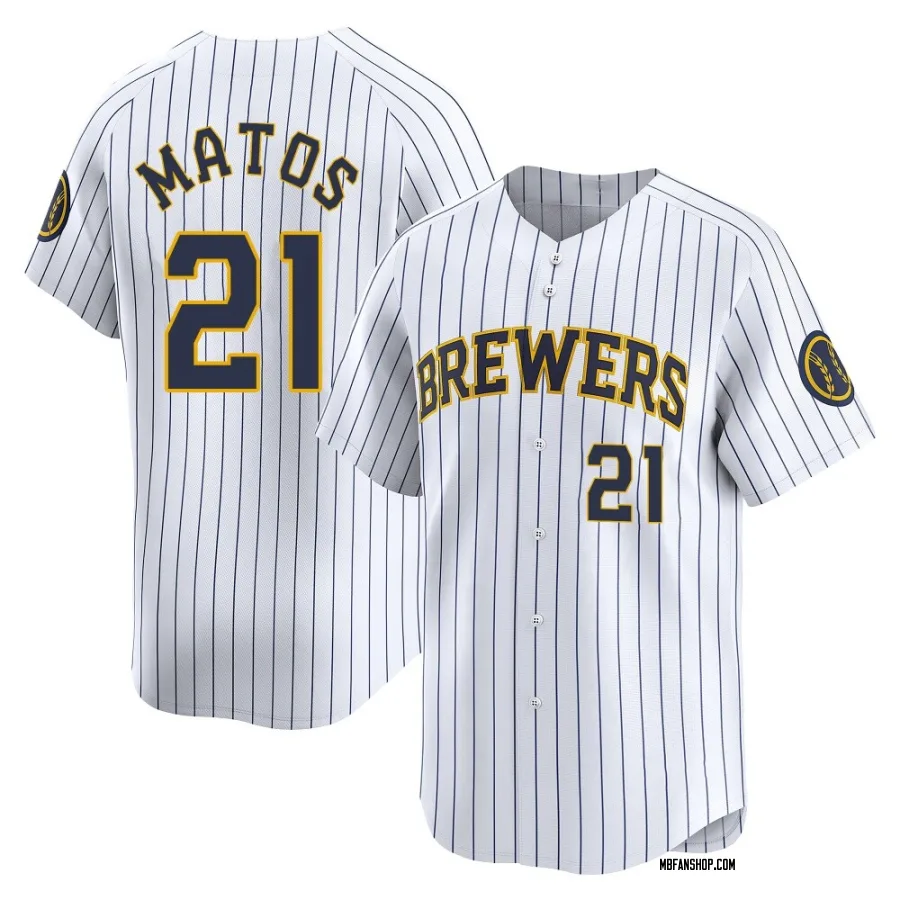 Limited Men's Luis Matos Milwaukee Brewers Alternate Jersey - White