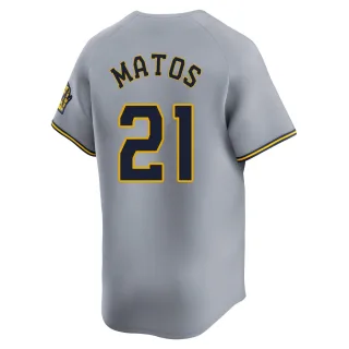 Limited Men's Luis Matos Milwaukee Brewers Away Jersey - Gray