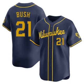 Limited Men's Matt Bush Milwaukee Brewers Alternate Jersey - Navy