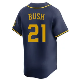 Limited Men's Matt Bush Milwaukee Brewers Alternate Jersey - Navy