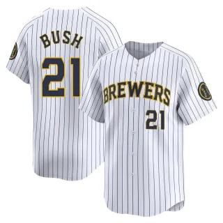 Limited Men's Matt Bush Milwaukee Brewers Alternate Jersey - White