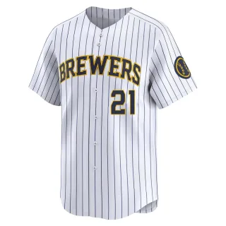 Limited Men's Matt Bush Milwaukee Brewers Alternate Jersey - White