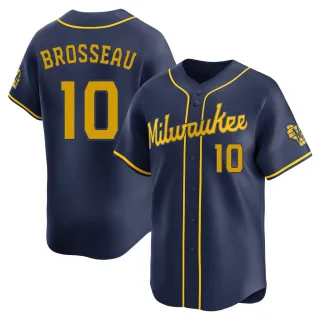 Limited Men's Mike Brosseau Milwaukee Brewers Alternate Jersey - Navy
