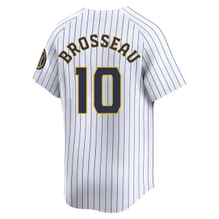 Limited Men's Mike Brosseau Milwaukee Brewers Alternate Jersey - White