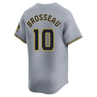 Limited Men's Mike Brosseau Milwaukee Brewers Away Jersey - Gray