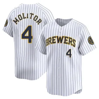Limited Men's Paul Molitor Milwaukee Brewers Alternate Jersey - White