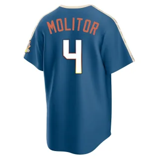 Limited Men's Paul Molitor Milwaukee Brewers Mineral 2026 City Connect Stadium Jersey - Blue