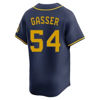 Limited Men's Robert Gasser Milwaukee Brewers Alternate Jersey - Navy
