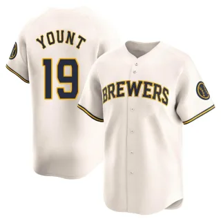 Limited Men's Robin Yount Milwaukee Brewers Home Jersey - Cream