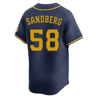 Limited Men's Ryan Sandberg Milwaukee Brewers Alternate Jersey - Navy