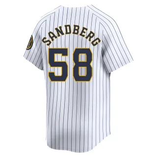 Limited Men's Ryan Sandberg Milwaukee Brewers Alternate Jersey - White