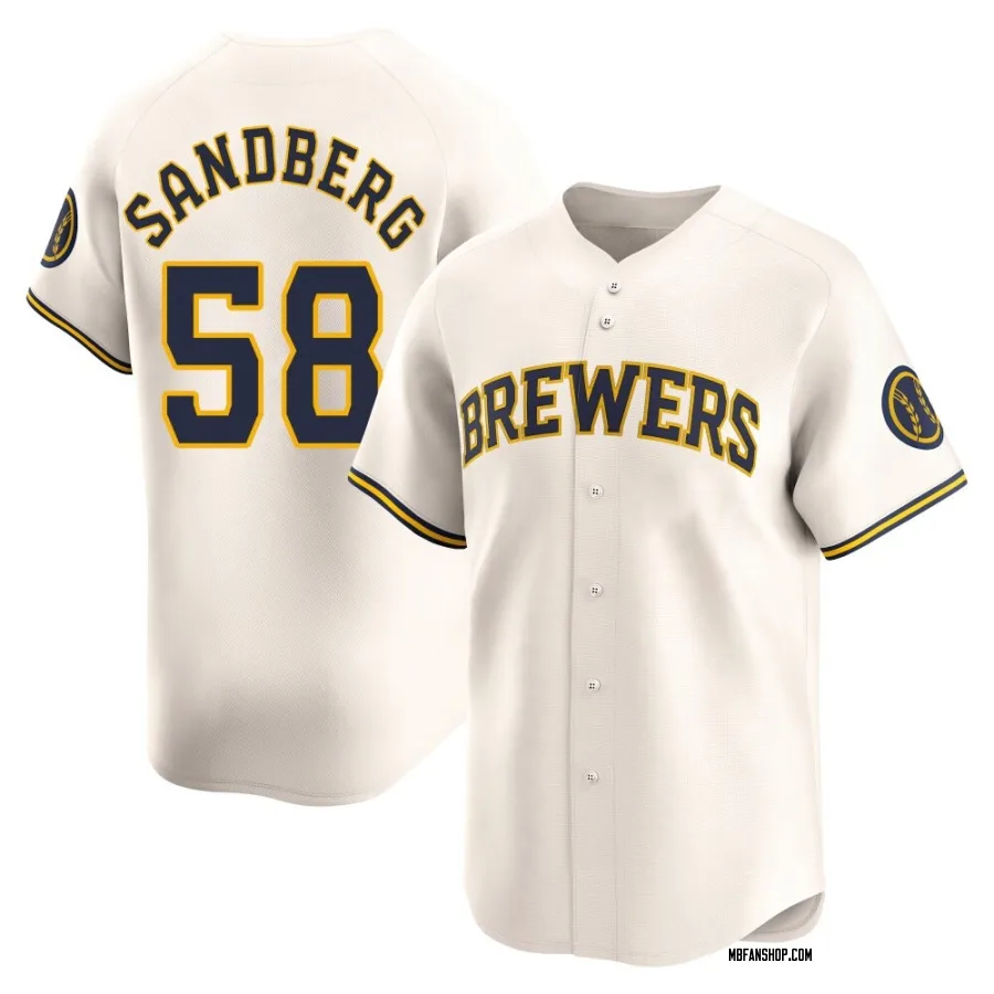 Limited Men's Ryan Sandberg Milwaukee Brewers Home Jersey - Cream