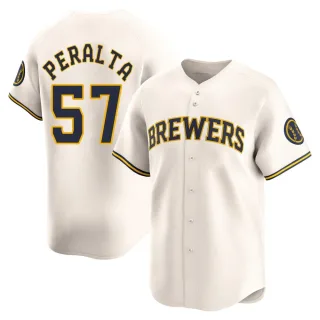 Limited Men's Sammy Peralta Milwaukee Brewers Home Jersey - Cream
