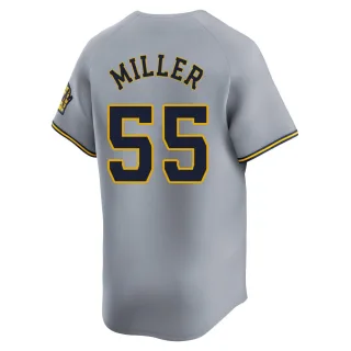 Limited Men's Shelby Miller Milwaukee Brewers Away Jersey - Gray