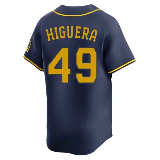 Limited Men's Teddy Higuera Milwaukee Brewers Alternate Jersey - Navy