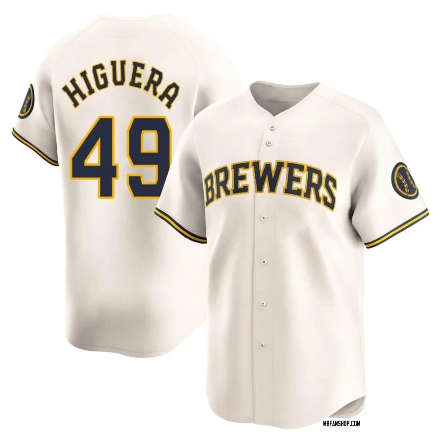 Limited Men's Teddy Higuera Milwaukee Brewers Home Jersey - Cream