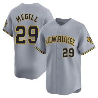 Limited Men's Trevor Megill Milwaukee Brewers Away Jersey - Gray