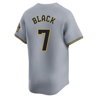Limited Men's Tyler Black Milwaukee Brewers Away Jersey - Gray