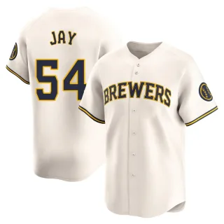 Limited Men's Tyler Jay Milwaukee Brewers Home Jersey - Cream