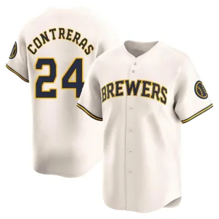 Limited Men's William Contreras Milwaukee Brewers Home Jersey - Cream