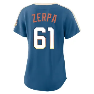 Limited Women's Angel Zerpa Milwaukee Brewers Mineral 2026 City Connect Stadium Jersey - Blue